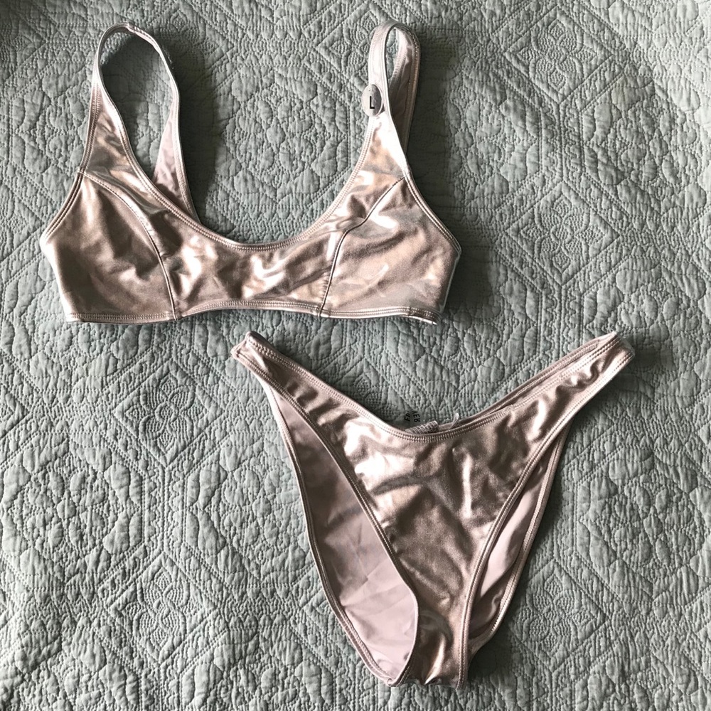 Forever 21 Metallic Silver Bikini